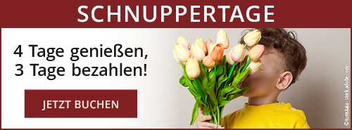 Werbebanner Angebot "Schnuppertage"
