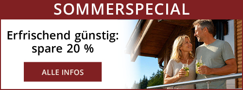 Das Werbebanner "Sommerspecial" weist auf 20% Nachlass im August hin.